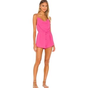 💫Superdown Woman's Bright Pink Romper